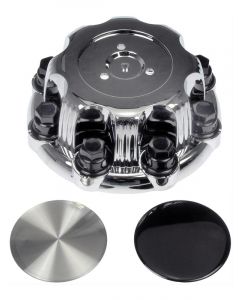 Dorman Wheel Center Cap Scallop Chrome 8.00" Dia Screw For Chevy GMC