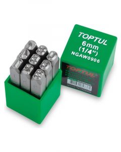 Toptul Number Punch Set 6mm 9.52x67mm 9pcs