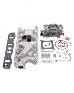 Edelbrock Carburettor & Manifold Combo Performer Manifold 500 cfm AVS2 C…