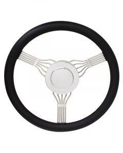 Flaming River Steering Wheel Banjo Steering Wheel Black Horn Include