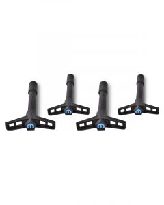 Mopar Performance Valve Cover Wing Nuts Black Crinkle Blue Mopar Emble