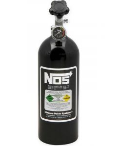 Nitrous Oxide Systems 5lb. Bottle w/ Black Finish & Super Hi Flo Valve w/ Gauge
