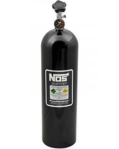 Nitrous Oxide Systems 15lb. Bottle w/ Black Finish & Super Hi Flo Valve w/ Gauge