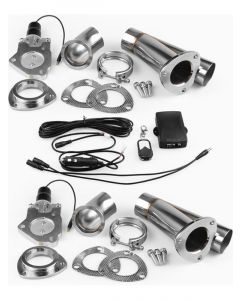 Proflow Dual Exhaust Cutouts Electric Aluminium Bolt On 3.0 in. Di