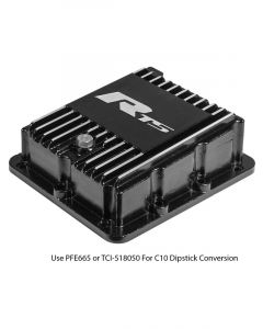 RTS Transmission Pan Deep Aluminium Finned Black Powdercoat Ford C-4 C10