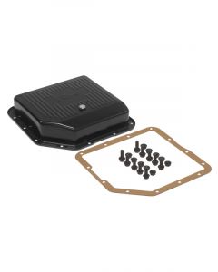 RTS Transmission Pan Deep Steel Finned Black Powdercoated Finned GM TH35