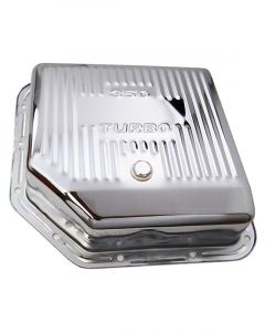 RTS Chrome Steel Transmission Pan For GM Turbo 3 1/2' Drain Plug