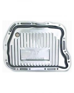 RTS Transmission Pan Deep Steel Finned Chrome For Chrysler Torqueflite