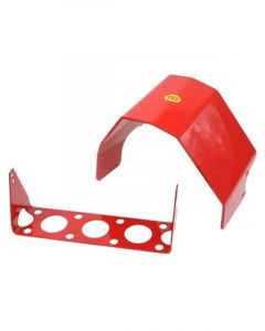 TCI Automotive Automatic Transmission Shield Case Aluminum Red Powderco