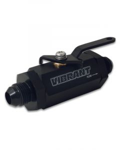 Vibrant Performance Valve Shut-Off Male -8 AN Aluminium Black Anodized