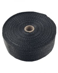 Torque Solution Fiberglass Exhaust Wrap Universal 1inx50ft Black