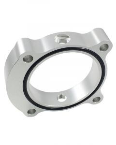 Torque Solution Throttle Body Spacer Silver: For Kia Optima 2.0T