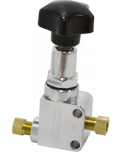 Aeroflow Brake Proportioning Valve Polished With 1/8 Inch NPT Ports