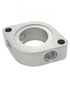 Aeroflow Water Neck Spacer Silver For SB Chev x2 -8 ORB Aux Ports