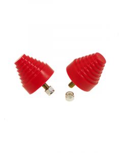 Prothane Universal Bump Stop 2-1/4X2-1/4 Cone w/Stp Red