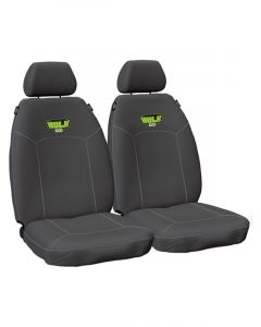 Hulk 4X4 Universal Heavy Duty Canvas Seat Cover Grey Fronts