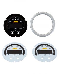 AEM Gauge Accessory Kit Fuel Pressure Oil Pressure 0-100 PSI White Gauge Kit