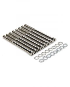 Allstar Valve Cover Fastener Bolt 1 4-20 in Inc Steel Chrome Tall SBC Set of 8 