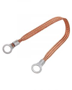 Allstar Performance Ground Strap Gauge 9" Long 5/16" Wide 1/4" Ring terminals 