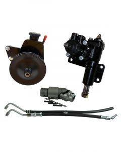 Borgeson Steering Box Power 14 to 1 Ratio Sector Shaft Black Paint For GM Kit 
