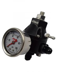 Fitech Fuel Pressure Regulator 30-70 psi 6 AN Inlet 6 AN Outlet 1/8" NPT Port