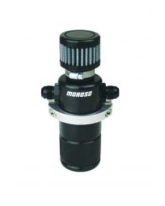 Moroso Breather Tank 2-1/4" Diameter Dual 8 AN Female Inlet 8 AN Male 