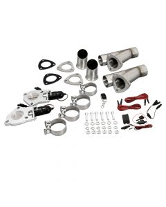 Patriot Exhaust Cut-Out Electric Clamp-On Dual 2-1/2" Pipe Diameter