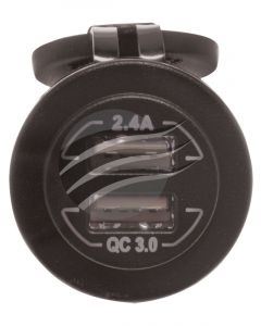 Hulk 4X4 Pkt 10 Dual Usb Socket Port A 2.4A Port B- Qc3.0 Non Led