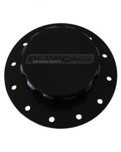 Aeroflow Screw-On Fuel Cell Cap Assembly + Bolts & Gasket Black
