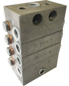 Alemlube Assembled Divider Valves 8 Outlets 4 Section