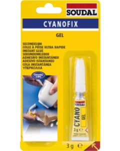 Soudal Cyanofix Gel Blister Solvent Free Fast Cure Instant Superglue 3g