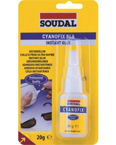 Soudal Cyanofix Liquid Blister Solvent Free Fast Cure Superglue 20g