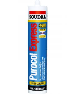 Soudal Purocol Express PU Construction Adhesive Translucent 310ml