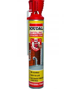 Soudal Genius Gun Gap Filling Expanding Foam Multi-Purpose Champagne 750ml