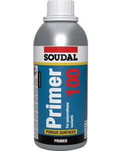 Soudal Primer 100 Porous Surfaces For Polyutherane Sealants Clear 500ml