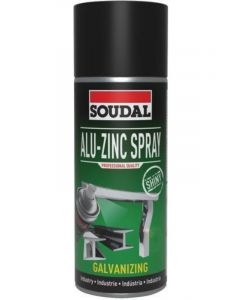 Soudal Alu-Zinc Spray Gloss 98% Acrylic Alu Silver 400ml