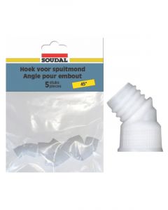 Soudal 45 Degrees Connector Nozzles Clear Pack of 5