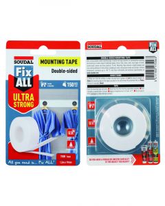 Soudal Fix ALL Ultra Strong Double Sided Mounting Tape 19mm x 1.5M White