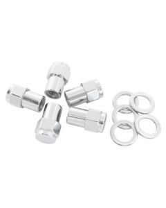 Aeroflow 0.550" Shank Closed Chrome Wheel Nuts - 1/2-20" Pack of 5