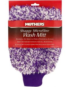 Mothers Shaggy Microfibre Wash Mitt Strong Stitched Core