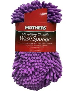 Mothers Microfibre Chenille Wash Sponge Soft Fingers Safely Lift Away Dirt