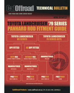 Caloffroad Adj Panhard Rod/Track Bar Front For Landcruiser 76 78 79