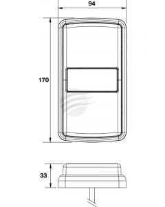 Hulk 4X4 Led Stop/Tail Lamp 12/24V With Reflector 170 x 94 x 33mm