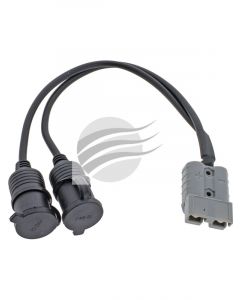 Hulk 4X4 Anderson Plug 50Amp 2X Acc Socket Cable Assembly 300mm Long
