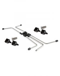 Earls Aluminum LS Steam Vent Kit Black Anodized For Chevy SB