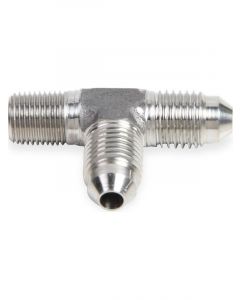 Earls -3 AN to 1/8 NPT Stainless Steel Tee On Run Fitting
