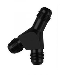 Fragola Y Fitting 12AN Male Inlet x 10AN Male Outlet Black
