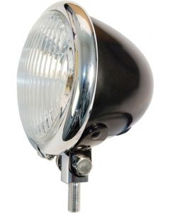 Midusa Spotlight & Passing Light Asy 4-1/2 in. Dia Satin Black 35/35W 1