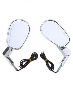 Attitude Rearview Mirror & LED Turn Signals Combo Chrome For VROD