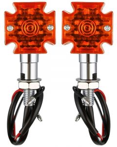 Attitude Maltese Cross Bullet Turn Signal Indicator Lights LED